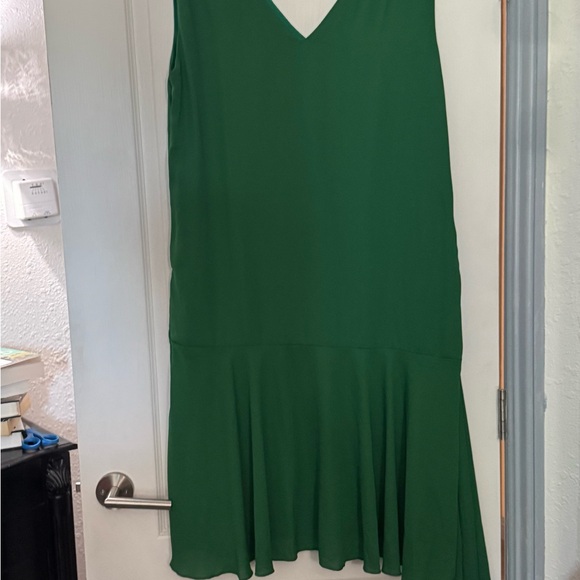 Babeyond Green Vintage Irregular Ribbon Pleated Day Dress BNWT Size 18 - Picture 5 of 8